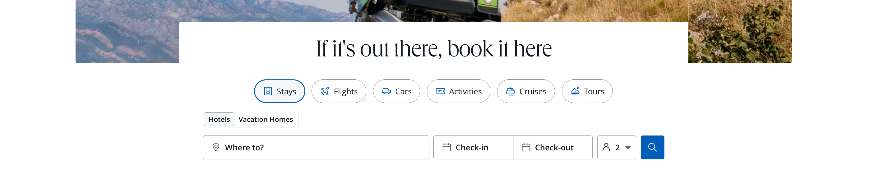 Screenshot of Chase Travel portal